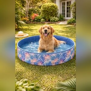 Tommy Bahama Dog Pool Tropical Print 31" Pet Pool New in Box